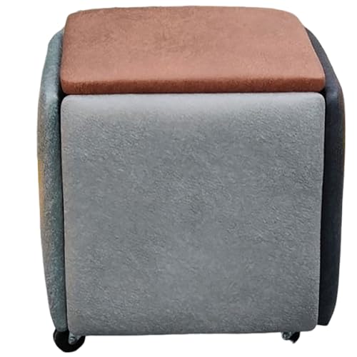 Tabourets empilables en cube et repose-pieds pour salle à manger
