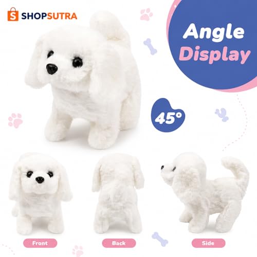 Image of Interactive Plush Toy Dog with Walking Movement, Sound Function and Tail Motion