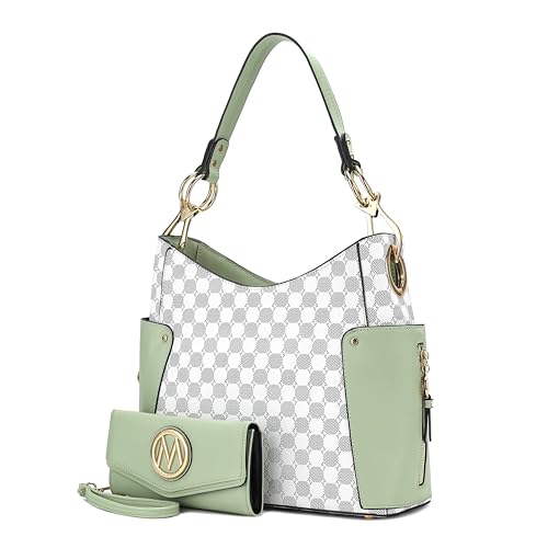 Image of Orange Hobo Shoulder Bag & Wallet Set by MKF Collection