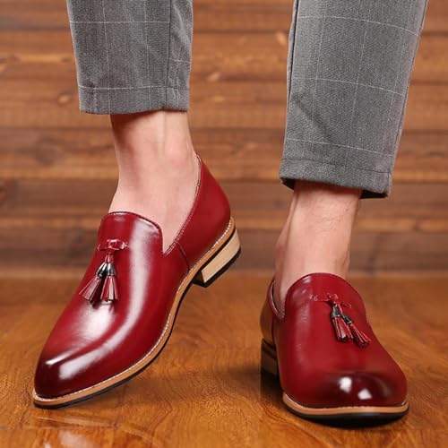 Dress Shoes High Men Formal Patent Leather Dress Shoes Mens Black Shoes Man Men's Leather Low Heel Slip-On Business Oxford Shoes Fashionable Fashion Dress Sneakers Business3