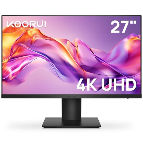 KOORUI 27 Inch 4K UHD(3840 * 2160) Monitor IPS Ultra-Thin Computer Monitor up to 70Hz with 90% DCI-P3 Displayport&HDMI VESA HDR10 (N07)