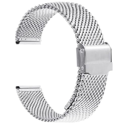 Bracelet milanais de haute qualité en maille acier Silver