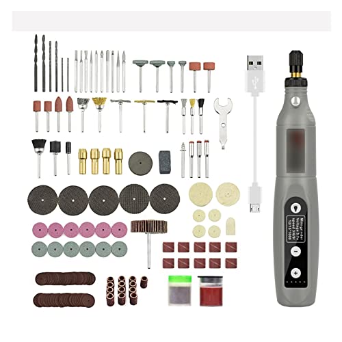 QAIXAG Mini Grinder Machine USB Charging Variable Speed Rotary Tools Kit Wood Grinder DIY Power Tool for Sanding/Polishing (Color : 173PC GY Grinder, Size : 1set)
