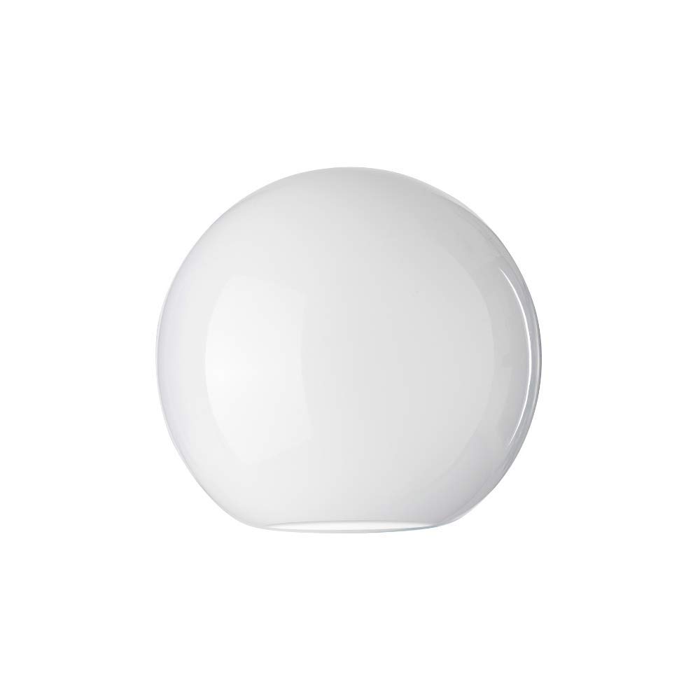 LUMIS Glass Clip-on Globe Lampshade for Ceiling/Wall/Floor/Table Lamps and Lights, 12.5cm Diameter (5”), White