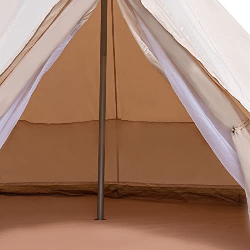 Carpa Bell de Lona Para Camping 2 Personas Impermeable Beige miniatura 6