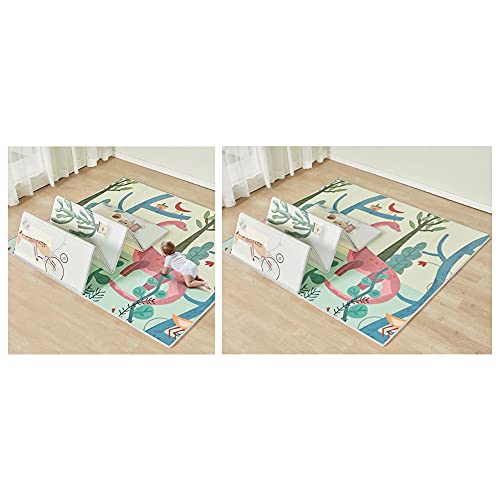 PUCHIKA Baby speelmat, kruipmat, XPE-materiaal, dubbelzijdig, opvouwbaar, vloermat voor baby's, waterdicht, vrij van… - Afbeelding 7