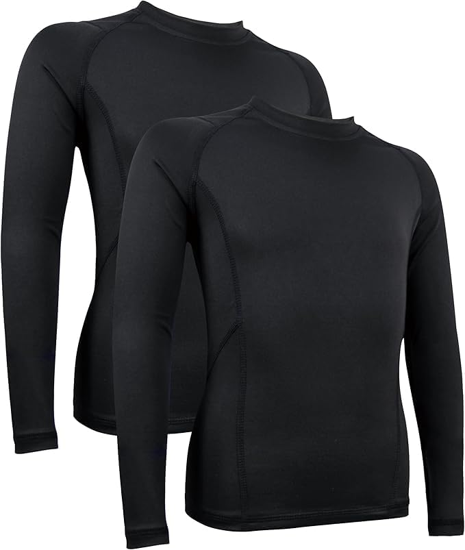 Boys Girls Compression Shirt Long Sleeve Athletic Sports Baselayer Youth Baseball Football Undershirt