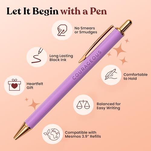 MESMOS Fancy Pen Set – Inspirational Gifts for Women, Office Motivational Writing Pens for Boss Lady, Unique Click Pens for Servers and Promotions