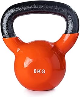 nuovva Kettlebell Workout Fitness Weight  Vinyl Coated Cast Iron Kettlebells - Gym Exercise Equipment for Strength Training