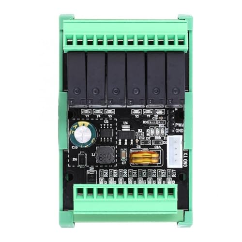 Placa PLC FX2N-14MR con alimentación 24V y base analógica integrada de 0-10V 5