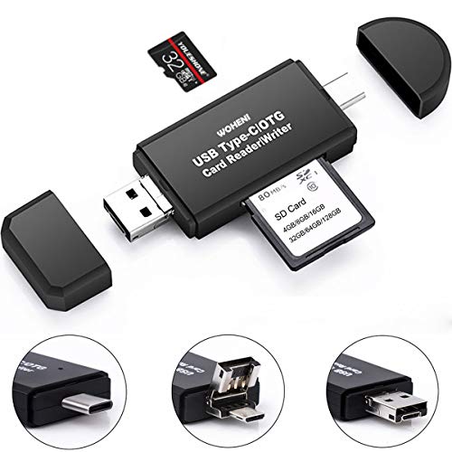 USB SD Card Adapter, Micro SD/TF Flash Card Reader, Memory Card Reader, SD Card Reader with OTG Function for PC & Laptop & Tablets & Smart Phones (02)