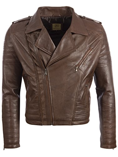 Chaqueta de cuero Aviatrix para hombre