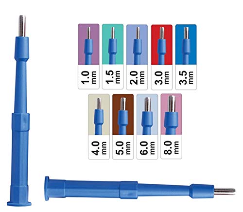 Medblades Disposable Biopsy Punch, Sterile Biopsy Dermal Punch For Piercing, Stainless Steel Skin Piercing Tool With Protective Handle (Box Of 25)(6 Mm) #TOP3