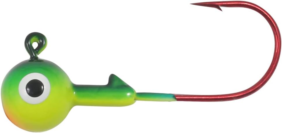 Northland Tackle Gum-Ball Fishing Jig Heads for Walleye, Bass, Trout, Crappie, & Panfish – 22 Lure Colors, Bulk Packs, 8 Sizes (1/64, 1/32, 1/16, 1/8, 3/16, 1/4, 3/8, & 1/2 Oz)