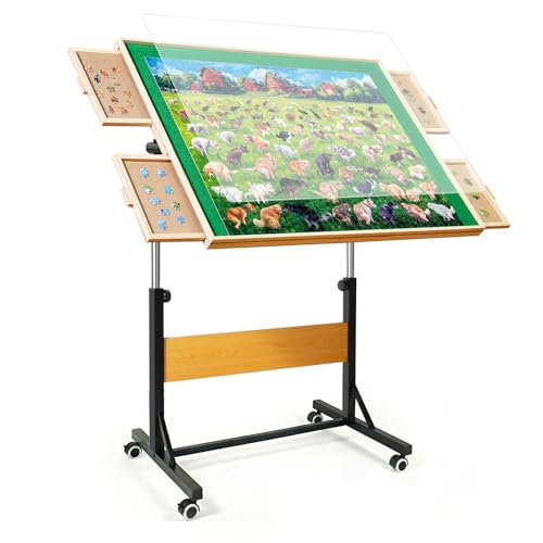 ALL4JIG 1500 Pieces Puzzle Table with Legs and Wheels