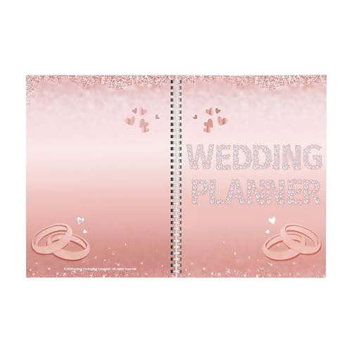 Wedding Book Planner, Wedding Planner - Libro nupcial para la planificación de bodas | Cuenta atrás cuaderno agenda álbum de recortes estética para diario de luna de miel