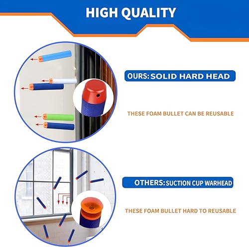 Image of VERAT Hollow Out Soft Foam Refill Darts for N-Strike Elite Series Blasters Soft Foam Refill Darts for Nerf N-Strike Elite Hollow Safe & Durable Darts Premium Foam Bullets(Multicolor, Pack of 200)