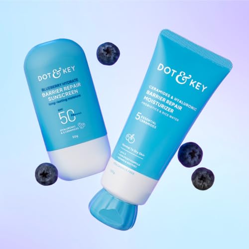 Image of Dot & Key Blueberry Hydrate Barrier Repair Sunscreen+Moisturizer For Normal, Dry, Combination & Sensitive Skin