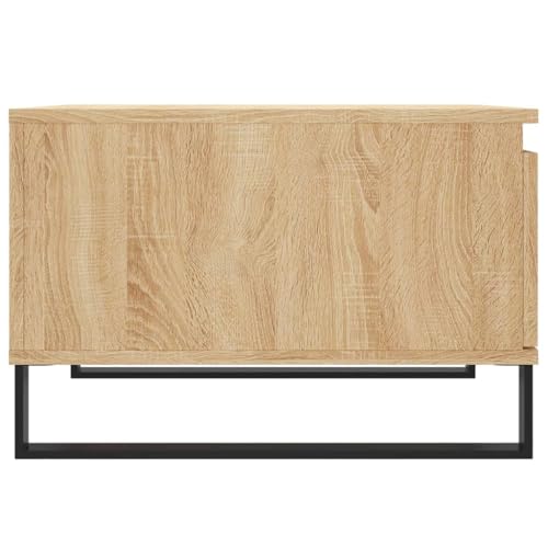 Table basse chêne Sonoma 55x55 table appoint salon rangement - 8