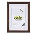 Produktbild OSLO MasterLine Bilderrahmen 21x30 exakt 21x29,7 DIN A4 braun Holz Echt-Glas mit Aufsteller Antikoptik Fotorahmen Urkundenrahmen