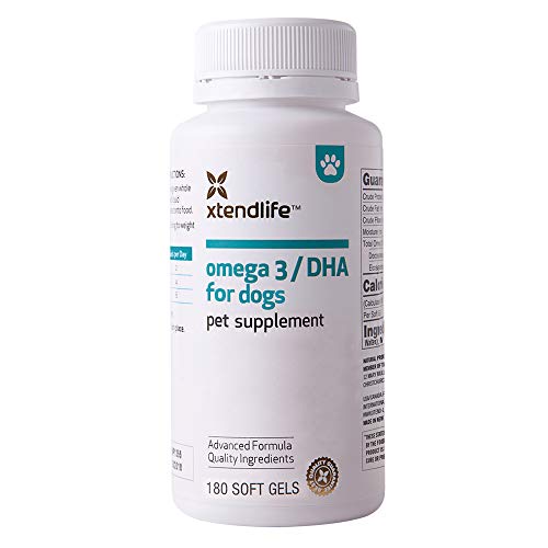 Xtend-Life | Omega 3 for Dogs | High-Strength Human-Grade Fish Oil | for The Health of Your Dog's Joints, Fur, Heart, Eye, and Brain | 120 Easy to Swallow Soft Gels | Pet Supplement