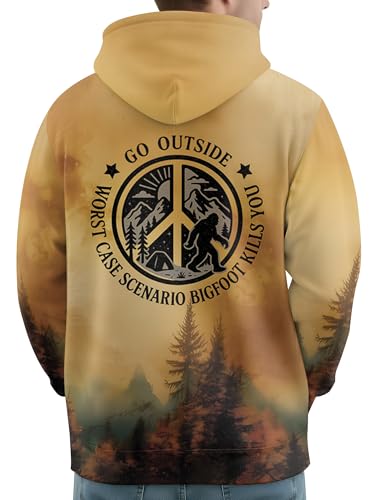 Image of PAGYMO Graphic Hoodies for Men Funny Novelty Pullover Hooded Sweatshirt | Funny 3D print, cool novelty design, colorful pattern, mens graphic pullover hoodie, sarcastic style, funky winter fashion