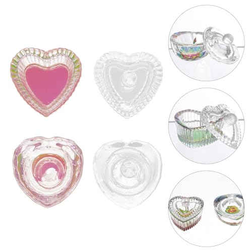 Sewroro 2pcs Copas de Cristal para Arte de Uñas con Tapa miniatura 7