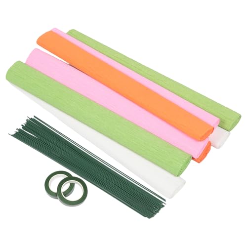 Papier crépon pour fleurs Healeved avec feuilles texturées pour l'art floral