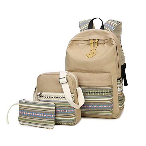 Caja de lápiz de geometría punto Casual lona portátil bolso hombro escolar mochila