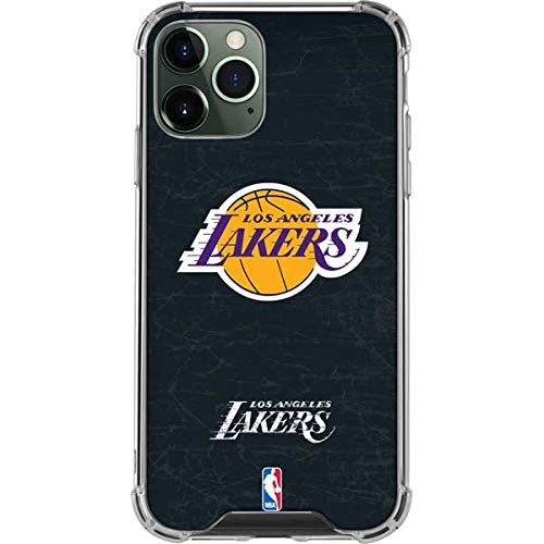 Skinit Clear Phone Case Compatible with iPhone 12 Pro Max - Officially Licensed NBA Los Angeles Lakers Black Primary Logo Design
