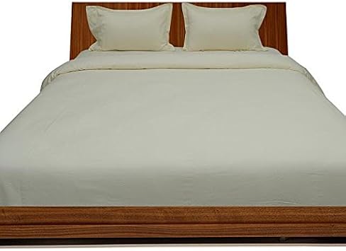 LaxLinen Bedding Sets-Super Soft Quality 100% Egyptian Cotton 6 PCs Sheet Set 18" Inch Extra Deep Pocket California Queen/Queen XL, Ivory Solid 600-Thread Count