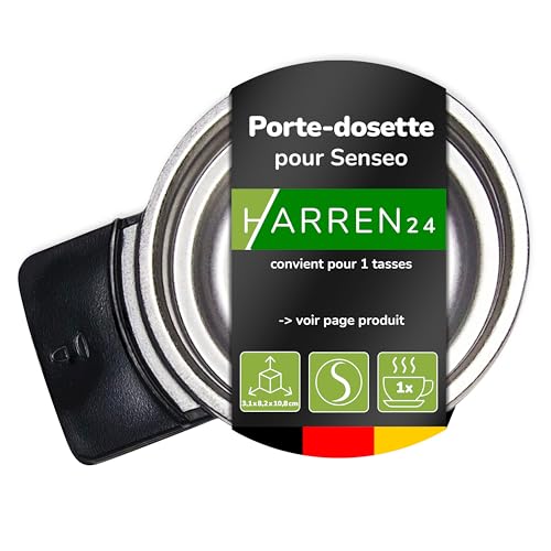 Harren24 Porte-dosette CRP100/01 pour 1 tasse compatible avec les machines à café à dosettes Philips Senseo Viva Cafe, Latte Select, Cappuccino Select, Latte Duo,...