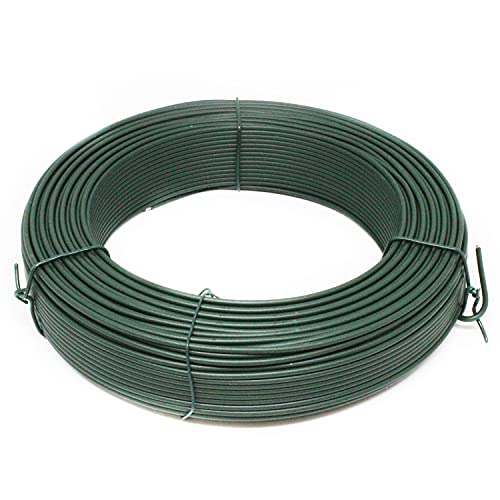 Linxor ® Fil de tension en acier galvanisé plastifié pour grillage ou autre - 100 m x 2.8mm Ø - Vert