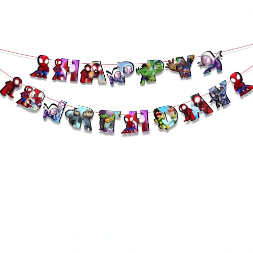 Spde and His Amzing Frinds Happy Birthday Banner –...