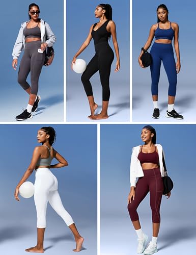 Image of Heathyoga Yoga Pants with Pockets Extra Soft Leggings with Pockets for Women Non See-Through High Waist Workout Leggings