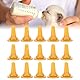 lyrlody Silikonnippel für Haustiere, Weicher Silikon-Hundefütterungs-Schnuller, 15 Stück Katzen-Hunde-Flaschen-Nippel, Baby-Flaschen-Nippel für Welpen-Kätzchen