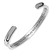 Cuff Bangle Bracelet You Are Braver than You Believe Stainless Steel Inspirational Jewelry (Cuff Silver)