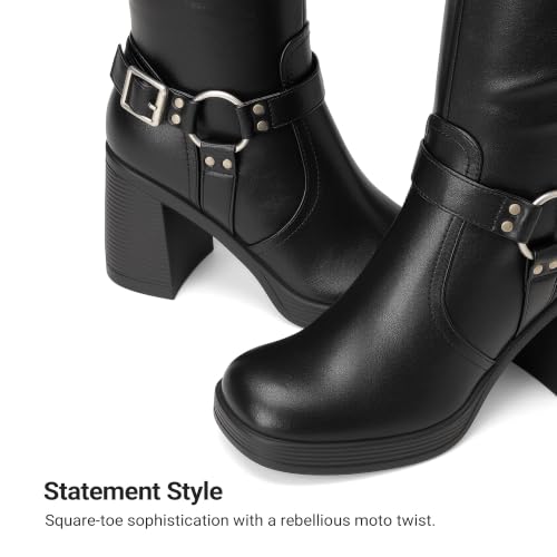 DREAM PAIRS Women's Platform Chunky Knee High Boots,Black,9 - image 2