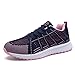Mujer Entrenador Zapatos Gimnasio Deportes atléticos Zapatillas de Deporte Malla Informal Zapatos para Caminar Encaje Plano Azul EU 36