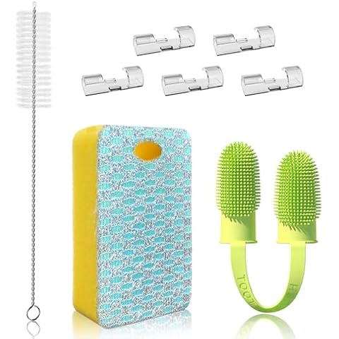 Kenida Cat Water Fountain Cleaning Set, Cat Water Fountain Brush, Cleaning Sponge, cat Dog Toothbrush and Cable clamp, 4-Pack pet Water Fountain Cleaning Set Cover