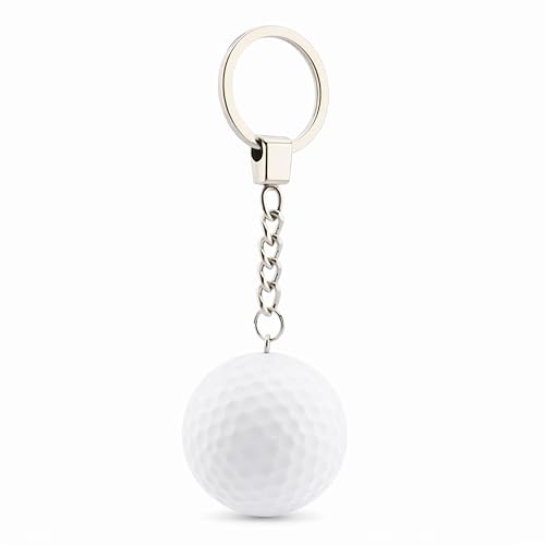 Real Golf Ball With Keychain Bag Pendant Decorations White Golf