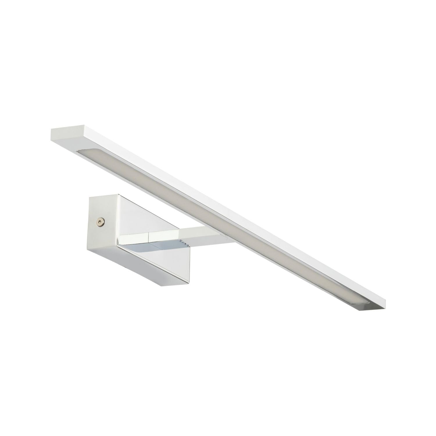 Lámpara LED para cuadros metal cromado 62 cm de largo luz blanca neutra 4000 K 2450 lm Lámpara moderna para cuadros salón espejo dormitorio