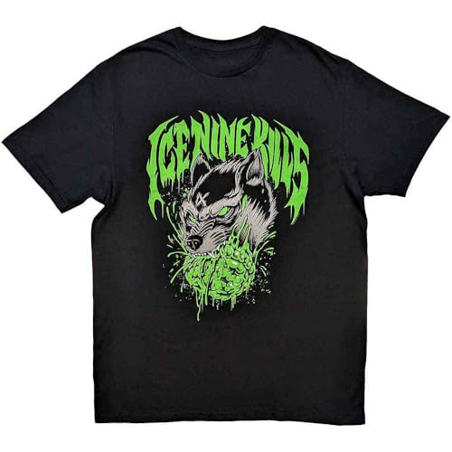 Ice Nine Kills T Shirt Wolf Band Logo Nouveau Officiel Unisex Noir Size L