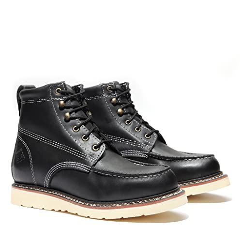 Image of Bonanza Boots FRONTIER PLUS 6 inch Men's Moc Toe Work Boot - Built For Tough Jobs