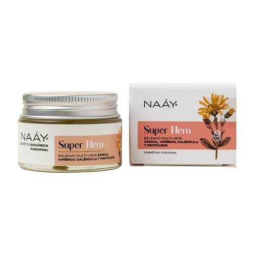Naáy- Super Hero, Bálsamo Multi-Usos Natural con Árnica y Propóleo, 30 ml