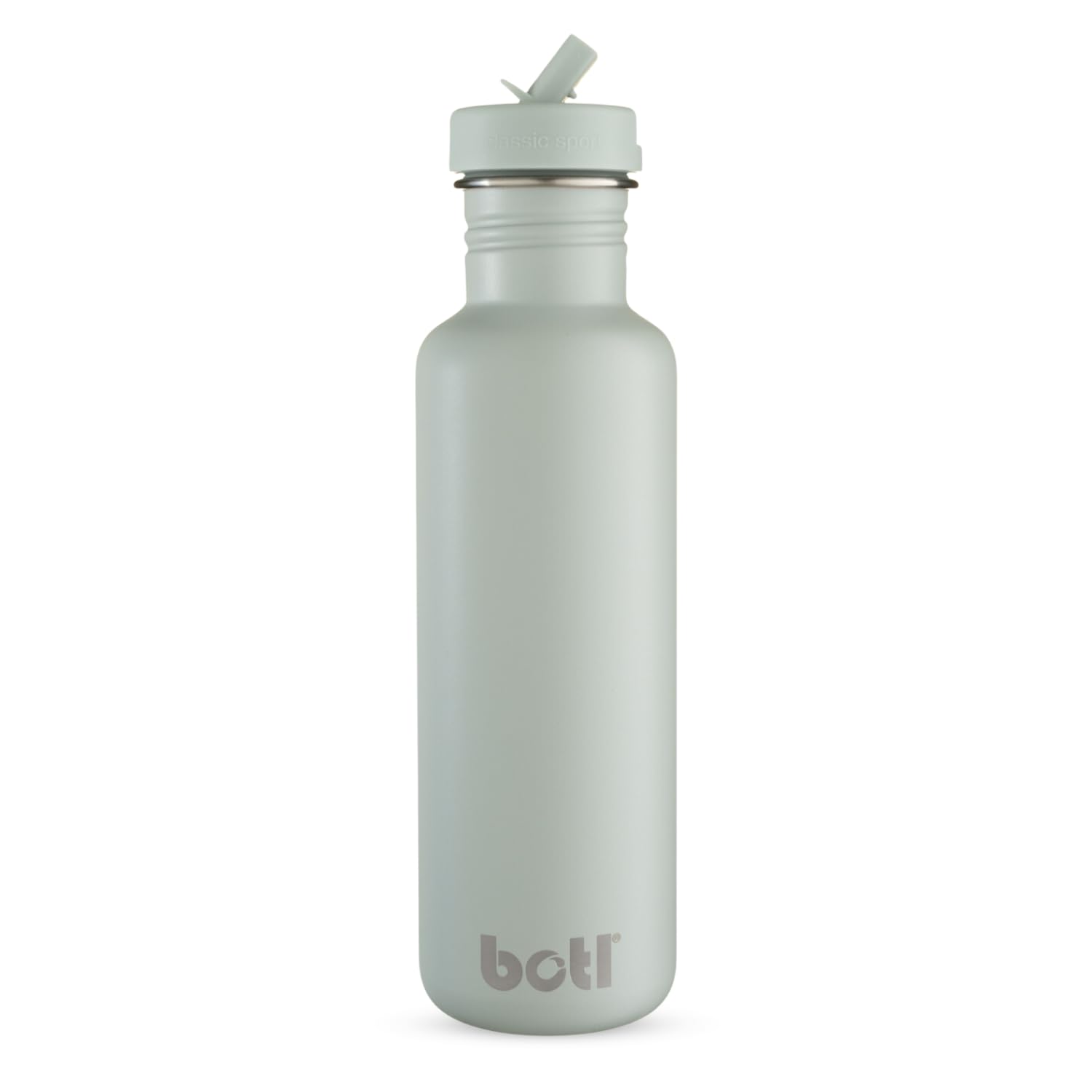 Onegreenbottle Sage Green Botl – Tough Canteen Water Bottle With Leakproof Straw Lid, Stainless Steel Water Bottle, Non-Insulated, Eco Bottle, 800Ml,