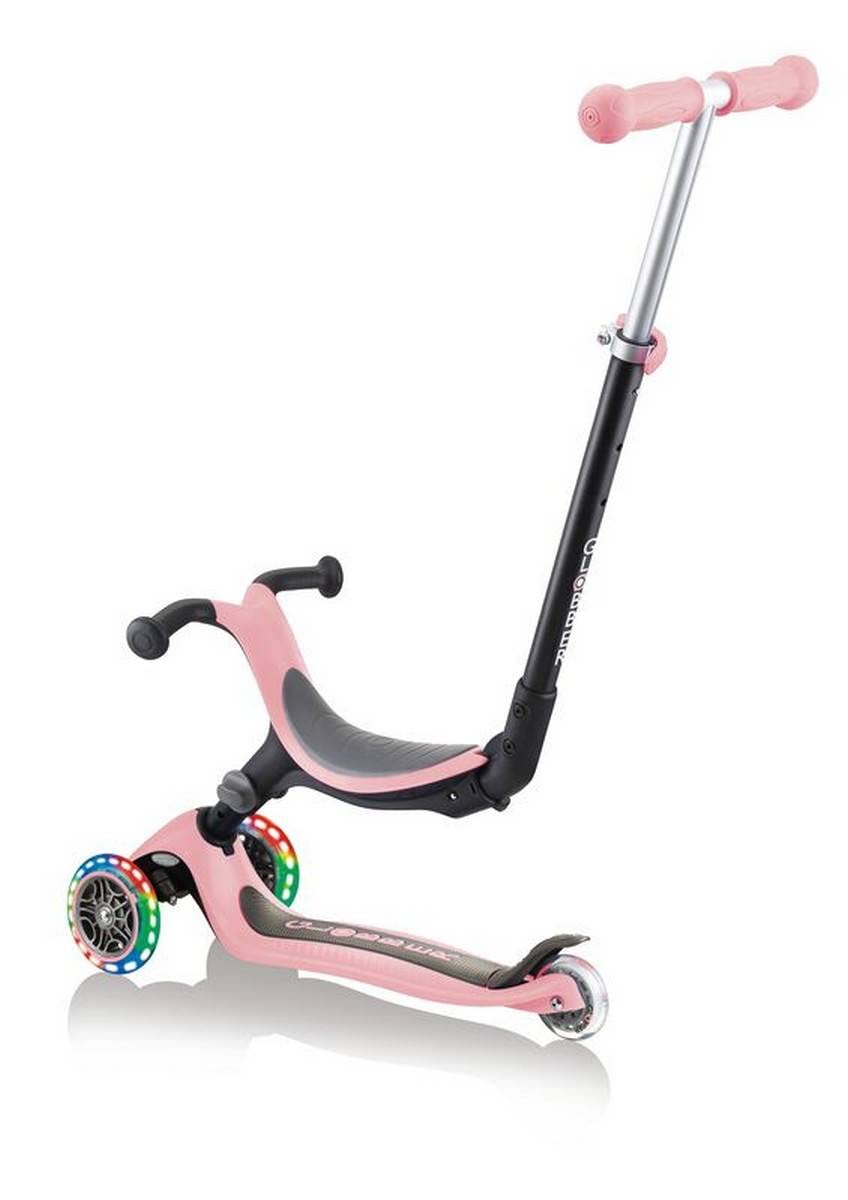 GLOBBER GO-UP Foldable Lights Tricycle 3 en 1, 120/80 mm, ABEC 5, 3 Roues, Hauteur réglable, Roues LED