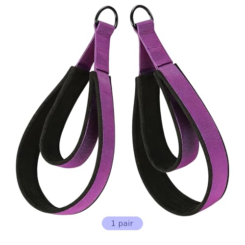Correas de doble bucle para pilates morado vibrante de nailon acolchado 3