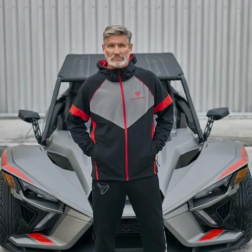 Polaris Slingshot Unisex Performance Hoodie Sweatshirt, Full Zip, 95% Polyester, 5% Spandex, Black - 28648962