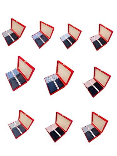 Image of Raymond Fabrics Trouser-Shirt Fabric VELVET Combo Box (Multicolour, Unstitched, All Weather Fabric) (PACK OF 10)